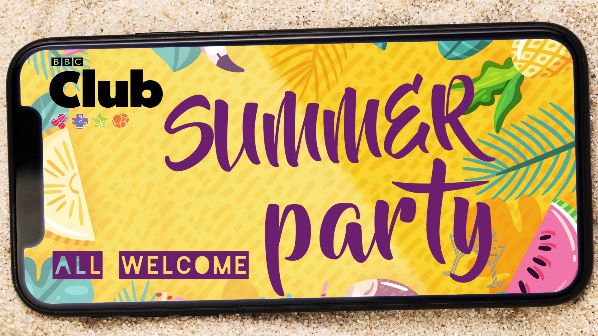 summer party website event